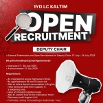 Open Recruitment for Deputy Chair IYD LC Kalimantan Timur